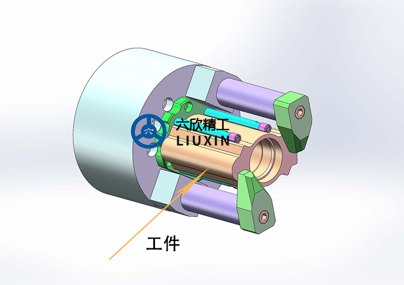 助力器殼體指形卡盤夾持方案